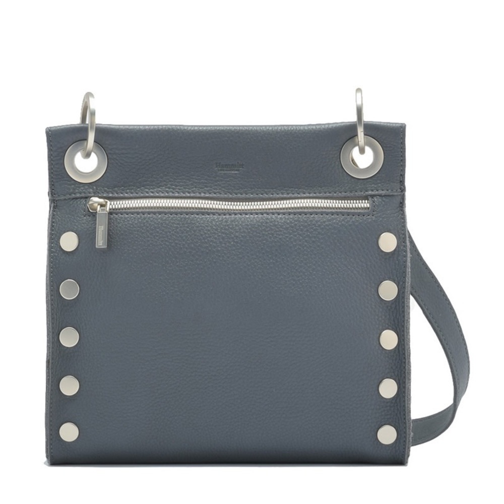 Hammitt Tony Medium Leather Crossbody in Stone & Brushed Silver NWT